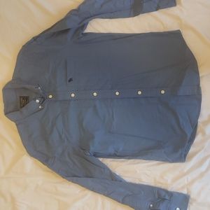 Men's Abercrombie Blue Long-sleeved collared Shirt. Medium